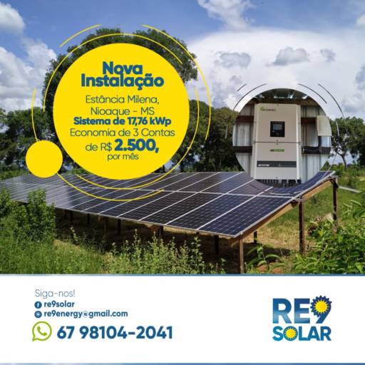 Comprar o produto de Energia Solar para Agronegócio​ em Energia Solar pela empresa RE9 Solar em Jardim, MS por Solutudo