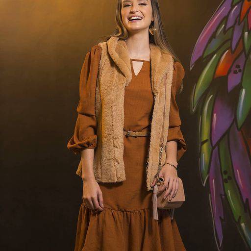 Colete de Pêlo Dupla Face Império Z Moda Evangélica por Lú Modas - Moda Evangélica