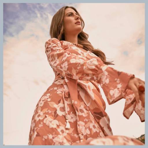 Vestido Floral Midi Titanium Jeans Moda Evangélica