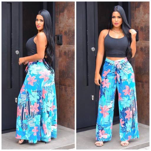 Calça Pantalona Azul em Bauru por Meninas Modas e Acessórios 