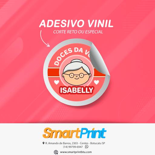Comprar o produto de Adesivo vinil em Vinil Adesivo para Impressão pela empresa SmartPrint Gráfica Digital em Botucatu, SP por Solutudo