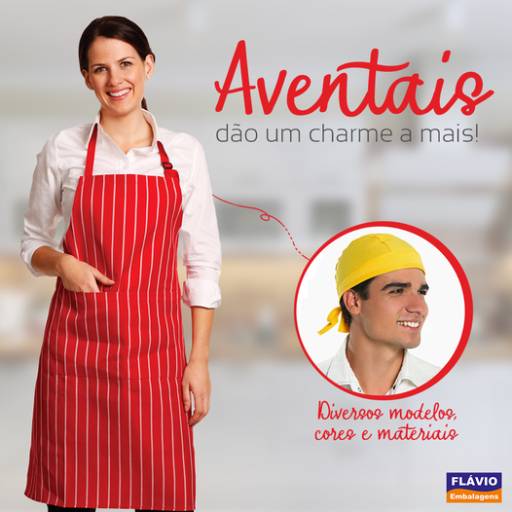 Comprar o produto de Aventais em Aventais pela empresa Flávio Embalagens em São João da Boa Vista, SP por Solutudo