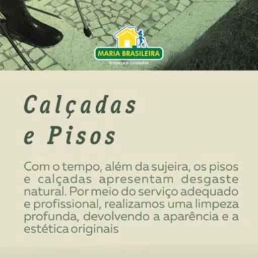 Comprar o produto de Limpeza de calçadas em Limpeza pela empresa Maria Brasileira em Lagoa Santa, MG por Solutudo