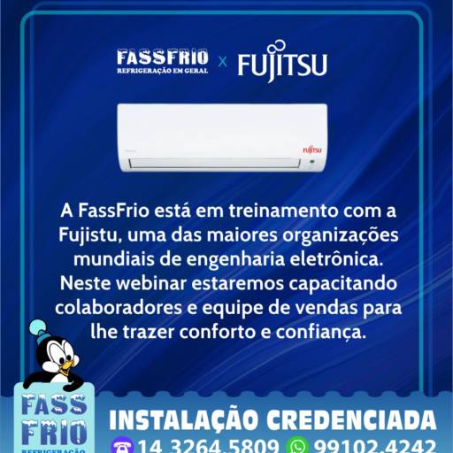 Comprar o produto de Refrigeração Credenciada Fujitsu em Refrigeração - Assistência Técnica pela empresa Fassfrio Refrigeração em Lençóis Paulista, SP por Solutudo