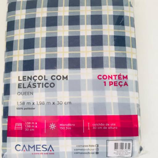 Lençol de elástico Queen Camesa