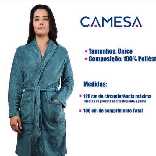 Roupão unissex camesa: Verde militar