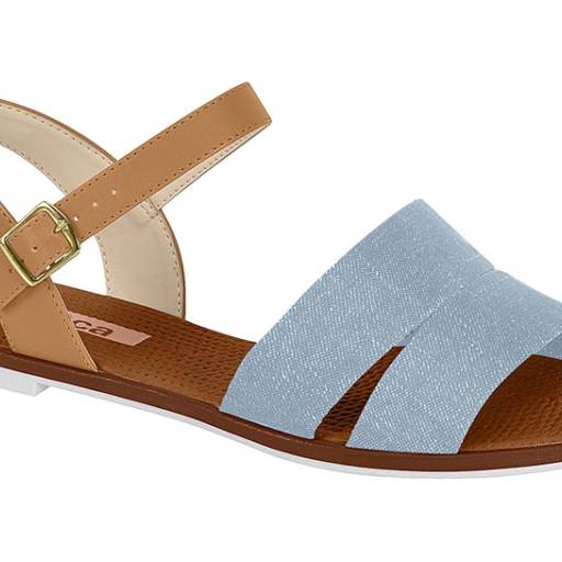 Rasteira Flat Moleca Azul 