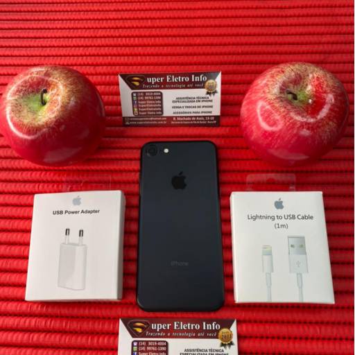 iPhone 7 em Bauru - Semi-Novo - Preto - 128GB - (Estado de Conservação - Muito Bom) em Bauru, SP por Super Eletro Info - Apple em Bauru 