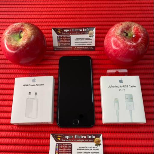 iPhone 7 em Bauru - Semi-Novo - Preto - 128GB - (Estado de Conservação - Muito Bom) em Bauru, SP por Super Eletro Info - Apple em Bauru 