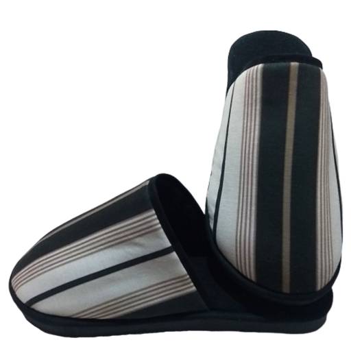 Pantufa Masculina Listrada Sola de Borracha