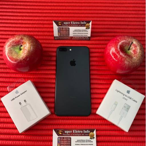 iPhone 7 Plus Preto Semi-Novo de 32GB em Bauru por Super Eletro Info - Apple em Bauru 