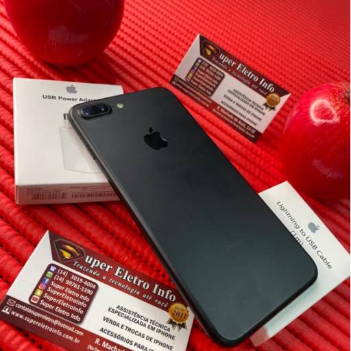 iPhone 7 Plus Preto Semi-Novo de 32GB em Bauru por Super Eletro Info - Apple em Bauru 