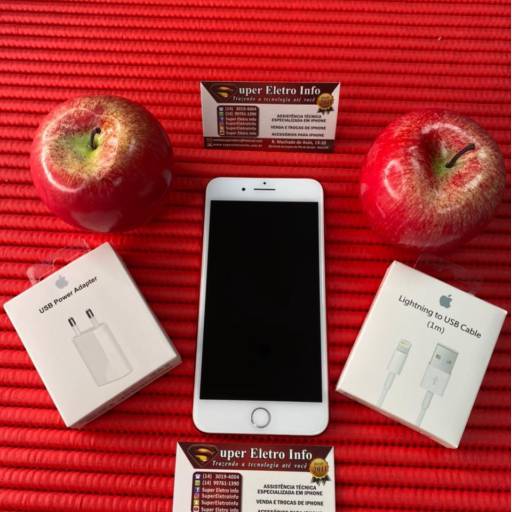 iPhone 7 Plus Vermelho Semi-Novo de 128GB em Bauru por Super Eletro Info - Apple em Bauru 