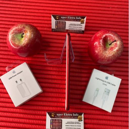 iPhone 7 Plus Vermelho Semi-Novo de 128GB em Bauru por Super Eletro Info - Apple em Bauru 