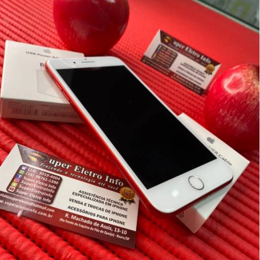 iPhone 7 Plus Vermelho Semi-Novo de 128GB em Bauru por Super Eletro Info - Apple em Bauru 