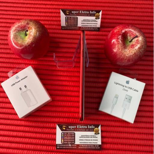 iPhone 7 Plus Vermelho Semi-Novo de 128GB em Bauru por Super Eletro Info - Apple em Bauru 