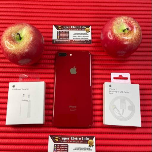 iPhone 8 Plus em Bauru - Semi-Novo - Vermelho - 64GB - (Estado de Conservação - Excelente) em Bauru, SP por Super Eletro Info - Apple em Bauru 