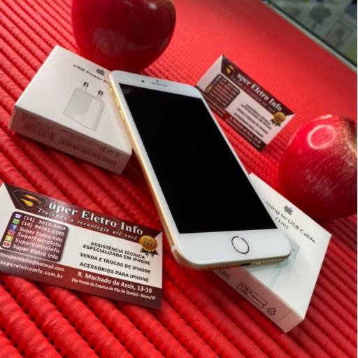 iPhone 7 Plus Dourado Semi-Novo de 256GB em Bauru  por Super Eletro Info - Apple em Bauru 
