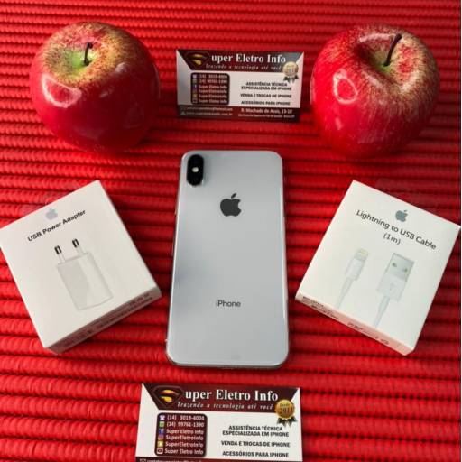 iPhone X Branco Semi-Novo em Bauru  por Super Eletro Info - Apple em Bauru 