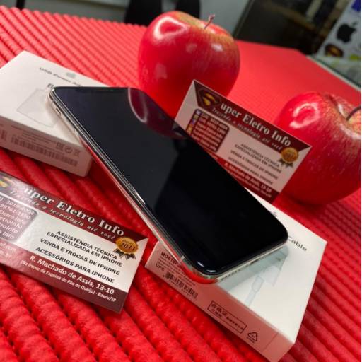 iPhone X Branco Semi-Novo em Bauru  por Super Eletro Info - Apple em Bauru 