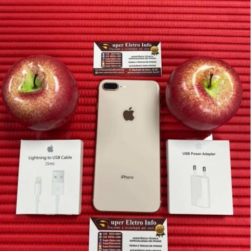 iPhone 8 Plus em Bauru - Semi-Novo - Dourado - 256GB - (Estado de Conservação - Excelente) em Bauru, SP por Super Eletro Info - Apple em Bauru 