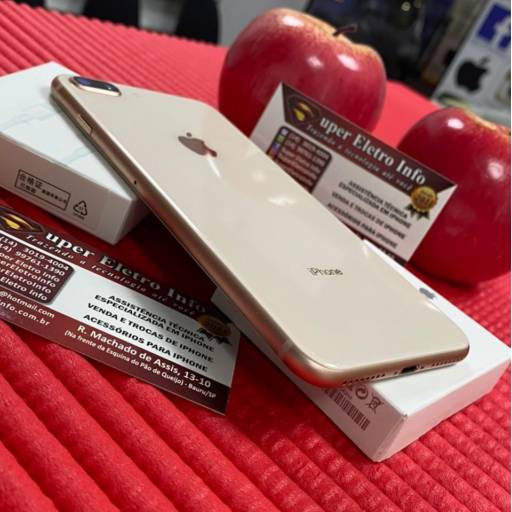 iPhone 8 Plus em Bauru - Semi-Novo - Dourado - 256GB - (Estado de Conservação - Excelente) em Bauru, SP por Super Eletro Info - Apple em Bauru 