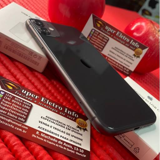IPhone 11 Preto Semi-Novo em Bauru por Super Eletro Info - Apple em Bauru 