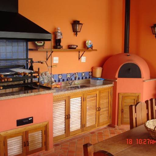 Conjugado Caipira com Coifa e Dutos de Metal por Imperium Jundiaí Churrasqueiras