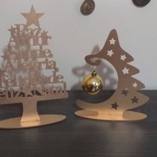 Mini Árvore de Natal MDF por Ateliê Sonhos de Pé Bauru
