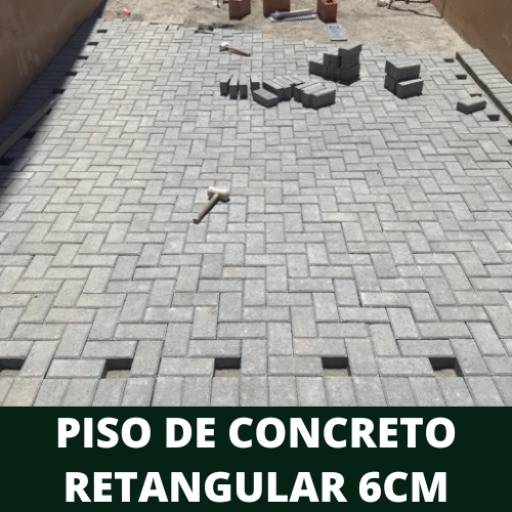 Comprar o produto de Piso de Concreto Retangular 6cm em Pavimentação de piso intertravado pela empresa CimentPav - Pisos Intertravados | Drenantes | Lajotas de concreto em Itapetininga, SP por Solutudo