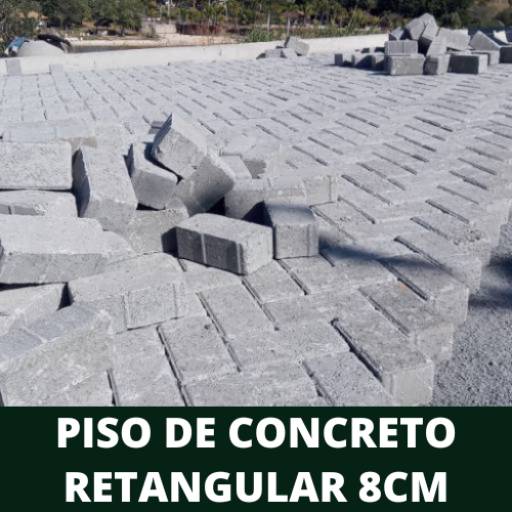 Comprar o produto de Piso de Concreto Retangular 8cm em Pavimentação de piso intertravado pela empresa CimentPav - Pisos Intertravados | Drenantes | Lajotas de concreto em Itapetininga, SP por Solutudo