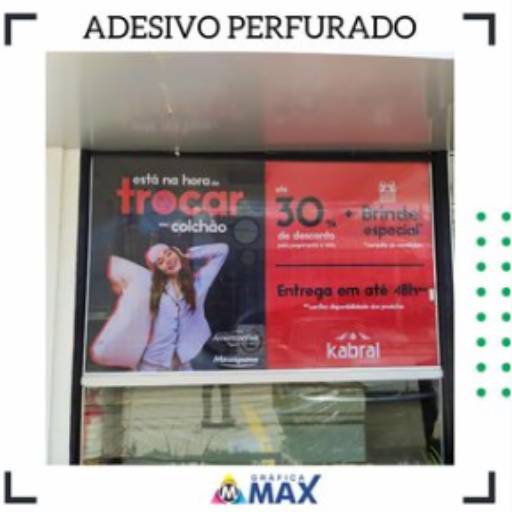 Comprar o produto de Adesivo perfurado em Adesivos pela empresa Gráfica Max em Aracaju, SE por Solutudo