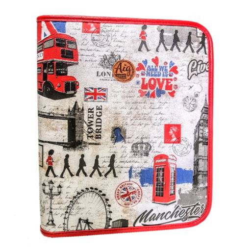 FICHÁRIO CADERNO ARGOLADO PEQUENO 1-4 A5 LONDON BRANCO 