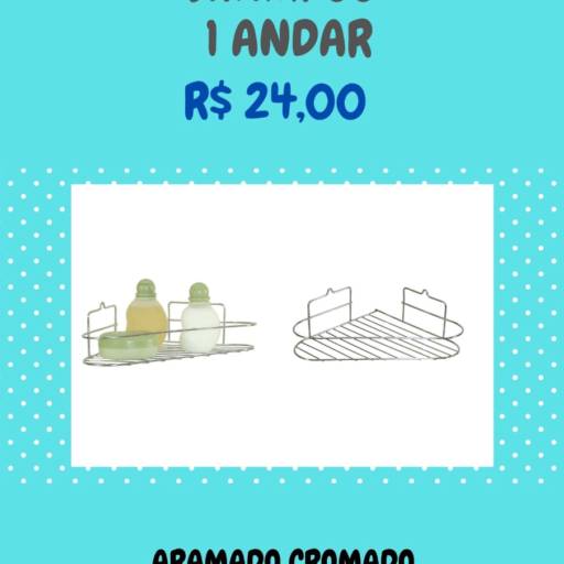 Suporte de canto para Shampoo de 1 andar