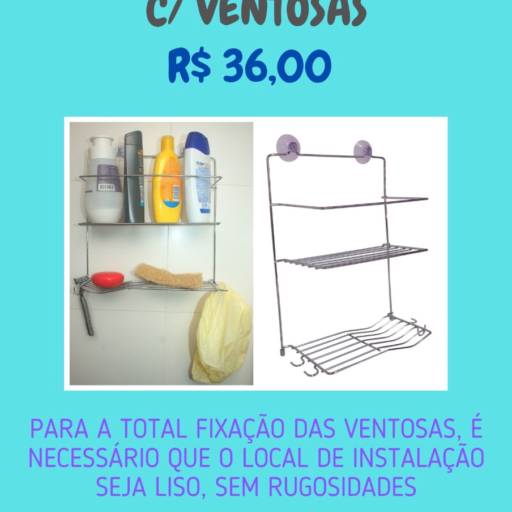 Suporte para Shampoo com ventosas