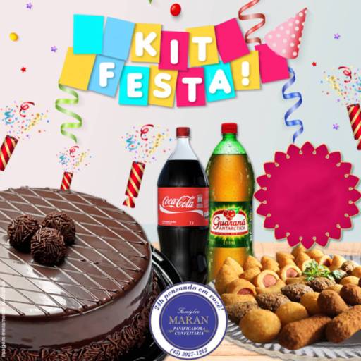 Kit Festa 02 por Famiglia Maran Panificadora, Confeitaria e Restaurante 24h