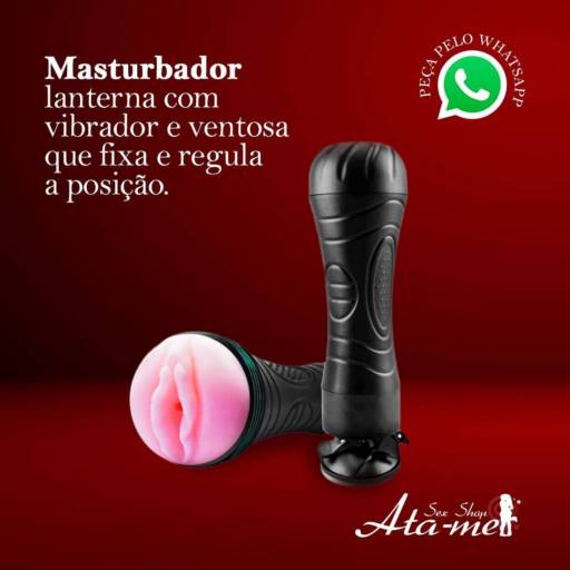 Masturbador lanterna com vibrador