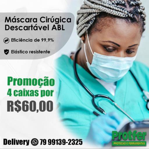 Comprar o produto de Máscara cirúrgica descartável ABL em Máscara Cirúrgica pela empresa Preventtiva em Aracaju, SE por Solutudo