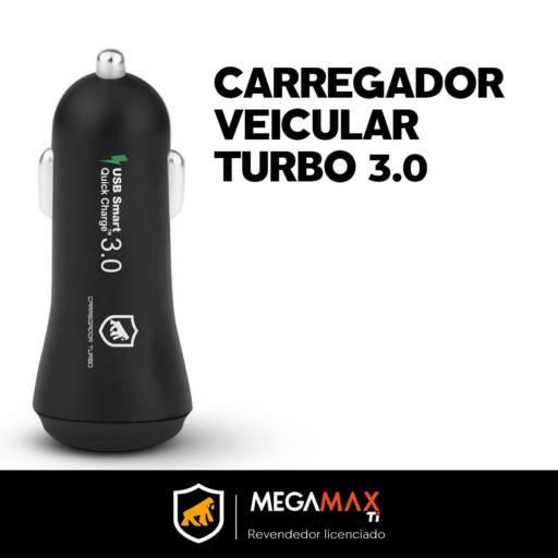 Comprar o produto de Carregador Veicular Turbo 3.0 em Carregadores pela empresa Mega Max TI em Tietê, SP por Solutudo