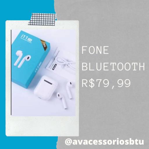 Comprar a oferta de Fone Bluetooth - R$79,99 em Acessórios para Celulares pela empresa AV Acessórios - Celulares e Presentes em Botucatu, SP por Solutudo