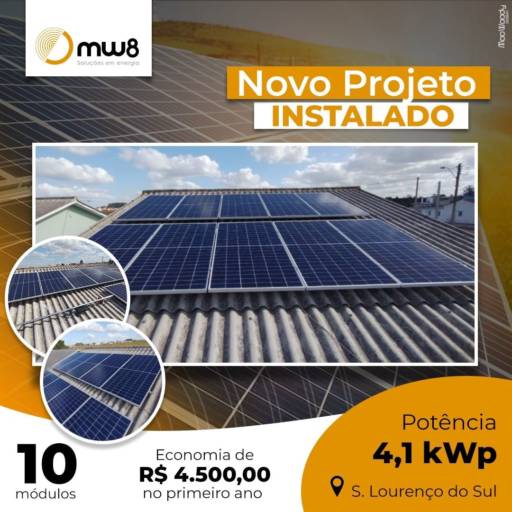 Sistema fotovoltaico por Mw8 Soluções em Energia