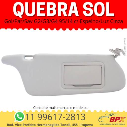 QUEBRA SOL - GOL-PAR-SAV - C/ESPELHO/LUZ em Itupeva, SP por Spx Acessórios e Autopeças