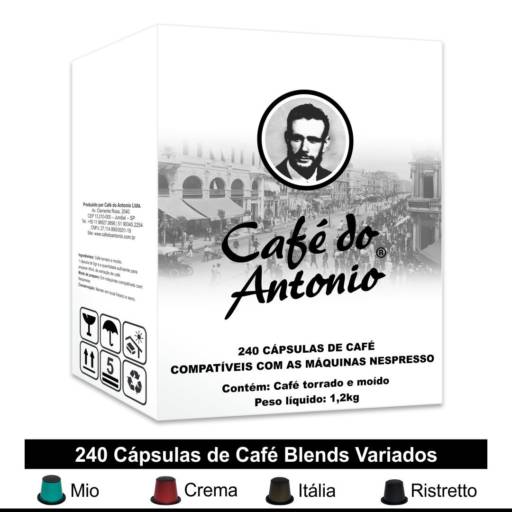 Caixa com 240 Cápsulas de Café para Máquinas Nespresso  por Café do Antônio - Café Gourmet Premium