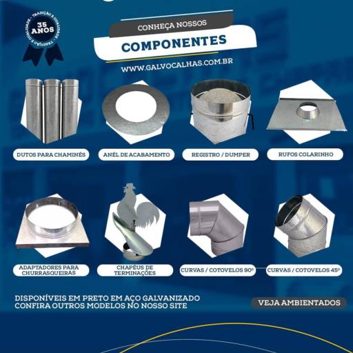 Dutos, Chaminés e Acessórios por Galvo Calhas