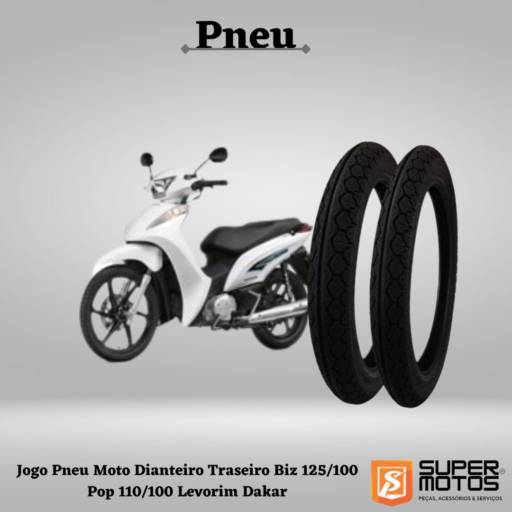 Jogo de Pneu para Moto Traseiro e Dianteiro Biz 125/100 - Durabilidade e Aderência em Parauapebas