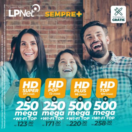 Comprar o produto de Combo Duplo em Tv por Assinatura pela empresa LPNet - São Carlos em São Carlos, SP por Solutudo