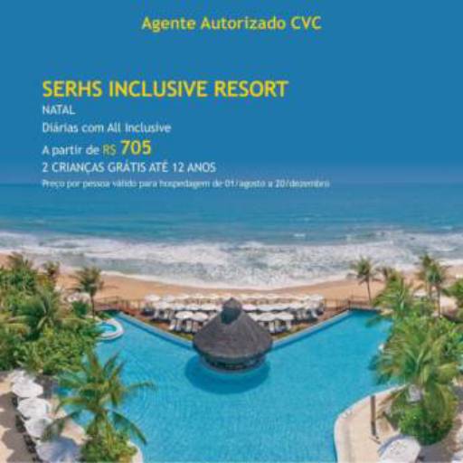 Hospedagem SERHS Inclusive Resort por Gratitude Viagens