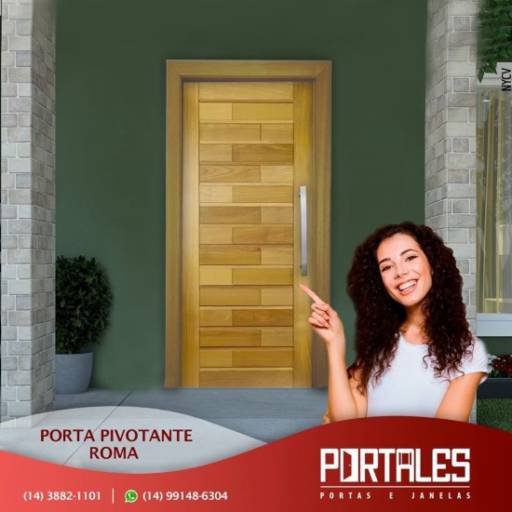 Portas Pivotantes em Madeira em Ninho Verde II Eco Residence, SP por Portales Portas e Janelas