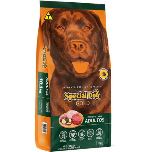 Comprar o produto de Ração Special Dog Gold Premium Especial Frango e Carne para Cães Adultos em Ração para Cachorros pela empresa Patas Molhadas Petshop  em Foz do Iguaçu, PR por Solutudo