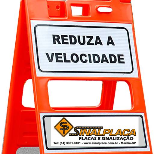 Placas de Sinalização - Reduza a velocidade por Sinalplaca